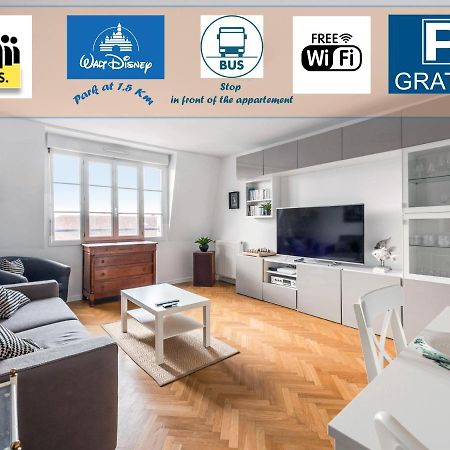 Appartement Familial Disney Val D'Europe La Vallee, Wifi Et Parking Serris Exterior foto